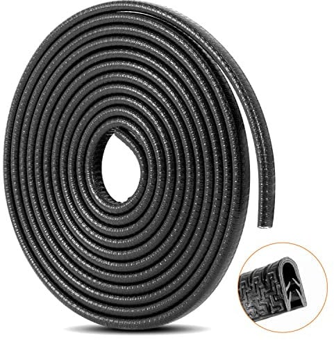 Car Door Edge Protector Edge Guards Black 16Ft(5M) U Shape Automotive Door Trim Edge Protector for Most Car