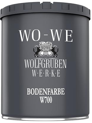 WO-WE Betonfarbe Bodenfarbe Bodenbeschichtung Kellerfarbe W700 Rot Rustikalrot - 750ml