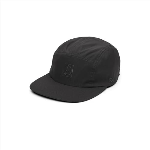 Volcom Herren Stone Trip Flap Adjustable Hat Baseballkappe, Schwarz, Einheitsgröße