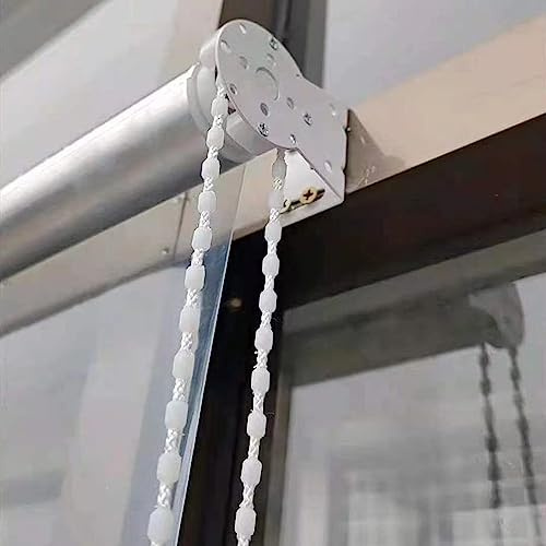 FENGSHOUU Transparentes Rollo,PVC-Kunststoff-wasserdichte-Fenster-Rollos,Wärmeisoliert,Staubdicht,Regenfester Vorhang,für Outdoor,Balkon,Terrassen,Tür,Büro,Rezeption,Breite x Höhe (145x180cm)
