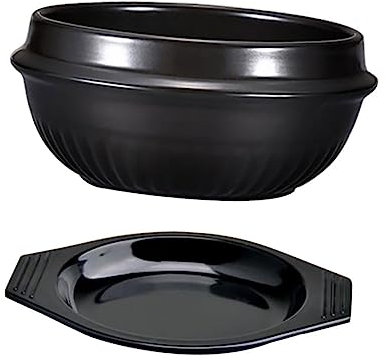 FELTECHELECTR Marmite En Céramique Coréenne 1500 Ml Pour Soupe Riz Ragoût Base De Marmite Artisanat Exquis Non Conductrice De Chaleur Ustensiles De Cuisine
