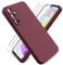 Ikziwreo Cover per Samsung Galaxy A35 5G + 2 Proteggi Schermo in Vetro Temperato,Custodia in Silicone Morbido TPU Liquido,Case Protettiva Gomma Antiurto - Bordeaux