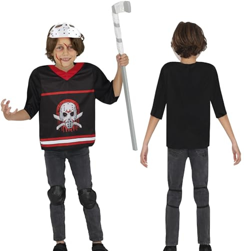 FIESTAS GUIRCA Hockey-Killer-Kostüm für Kinder, Halloween-Kostüm für Kinder