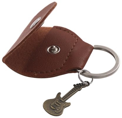 Leichte Gitarren Pick Aus PU Leder Schlüsselanhänger Plektrum Schlüsselanhänger Hüllen Tasche Plektrum Hülle Tragbare Plektren Tasche Tragbarer Gitarren Aufbewahrungs Organizer