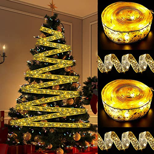 ZPQAODI Luces de Hadas de Cinta 10M 100LED Luminosa de Navidad Para Árbol, Año Nuevo, Fiesta - Luces Led Decorativas