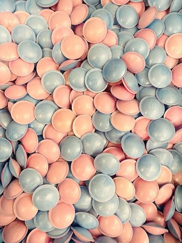 150 X Pink and Blue Flying Saucers - Bubblegum Flavour Sweets - Baby Shower - Gender Reveal - Vegan, Gluten Free