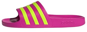 adidas Damen Adilette Aqua Slides, Shock Pink/Solar Slime/Shock Pink, 44.5 EU