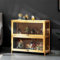 GLJTUO Figuren-Vitrine/Acryl-Vitrine, Vitrine mit Glastüren, Curio-Vitrine aus natürlichem Bambusmaterial, für Actionfiguren, Sammlerstück, 2 - 80 cm