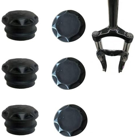 SquEqu 6 Pack Bike Suspension Fork Cap Rubber Dust Cover ID 19mm Protective Plug Shoulder Top Tips for Bike Front Forks Electric Bikes Ebike Oil and Air Shock Absorber Damper Montain Road MTB