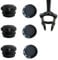 SquEqu 6 Pack Bike Suspension Fork Cap Rubber Dust Cover ID 19mm Protective Plug Shoulder Top Tips for Bike Front Forks Electric Bikes Ebike Oil and Air Shock Absorber Damper Montain Road MTB