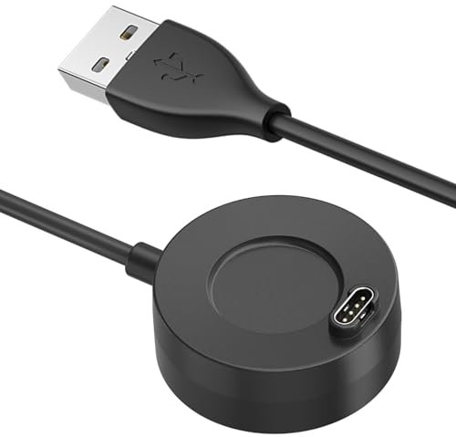 QEINZOY Caricatore per Garmin Fenix 7 7S 7X 6 6S 6X Pro 5 5S 5X 5X Plus, Portatile Cavo di Ricarica USB per Vivoactive 3/4/4S, Forerunner 45 55 245 945 745,Venu 2 2S 2 Plus, Approach