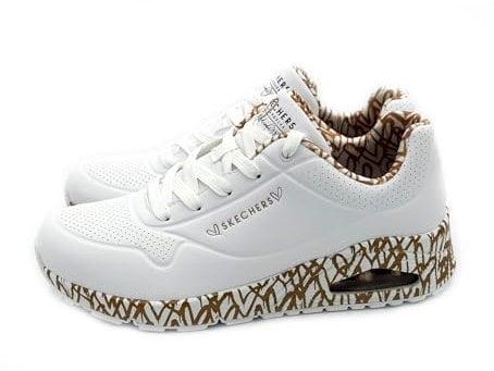 Skechers Women's UNO Love Sneaker, weiß, 39.5 EU