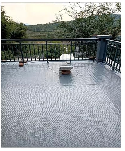 Große Gummimatte für den Außenbereich, strapazierfähig, wasserdicht, für Terrasse, Balkon, Garage, Boden und langlebige Farben, 3 mm dick
