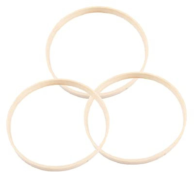 Vaguelly 10Stücke Ringe Rund DIY Bastelwerkzeuge Für Zubehör Natürliche Holzrahmen Für Kreative Projekte Und Bastelarbeiten