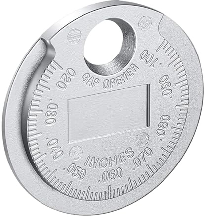 Zündkerzen Abstandsmesser,Zündkerzen-Messlehre Mit Skalierung Von 0,6-2,4 Mm - Münzdesign Zündkerzenprüfer Mit 0.6-2.4 mm Messbereich Tragbares Auto Zubehör Für PKW, LKW & Motorräder