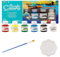 Nurila Porzellanfarbe Spülmaschinenfest, 6 Farben 25ML Glasfarbe Keramik Bemalen Set mit Farbwanne und Pinsel, Glasfarbe Spülmaschinenfest, Glasmalfarbe für Tassen, Keramik, Glas