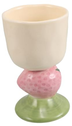 COLLBATH Taza de Kawaii de Cerámica Alta Taza Linda para Helados y Postres Diseño para Niñas Uso Diario 1 Pieza