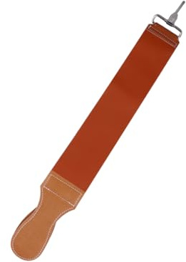 Cuir et Toile Cuir à Rasoir Double Couche avec Boucle | Affûtage Double Face, à Suspendre Sécurisée, Usage Maison ou Atelier, pour Lames et Outils de Coupe