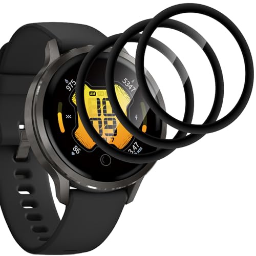 Joeyu (3 Stück) Panzer Schutz Glas für Garmin Venu 4 45mm，panzerfolie，9H Härte, Anti-Schock, Blasenfrei, Kratzfest, glass screen protector