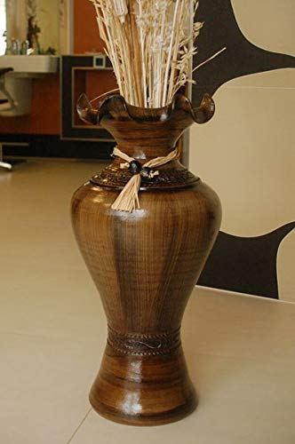 Deko-Shop-Hannusch Edle Bodenvase, Amphore, Vase, Kastanie, 60 cm, aus Tonkeramik