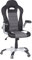 hjh OFFICE 621710 Silla Gaming Game Sport Piel sintética, Negro/Gris, Silla giratoria, Apoyabrazos Plegables