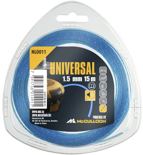 Filo Silenzioso per Decespugliatore Universal Nlo011: Filo di Ricambio per Tagliabordi, Lunghezza 15 M, Ø Filo 1,5 Mm, Tecnica Brevettata per Funzionamento Silenzioso (Cod. Art. 00057-76.163.11)