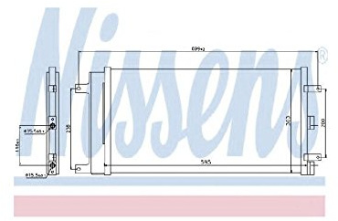 NISSENS Kondensator, Klimaanlage 940061 | Kompatibel mit: FIAT DOBLO Großraumlimousine, DOBLO Kasten/Großraumlimousine