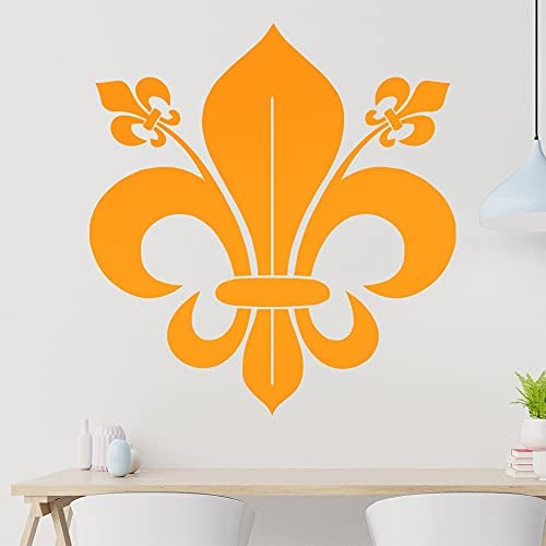 französische Lilie Wandtattoo in 6 Größen - Wandaufkleber Wall Sticker - Dekoration, Küche, Wohnzimmer, Schlafzimmer, Badezimmer
