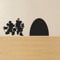 Micky und Minnie Maus Wandtattoo, schwarz, 6.5w x2.5h