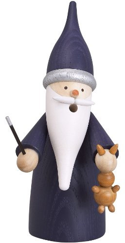 Seiffener Volkskunst | Räuchermännchen Erzgebirge Wichtel | 16 cm | erzgebirgische Holzkunst Weihnachten | 12312 | Zauberwichtel