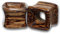 Pain-is-Art Double Flared Viereck Flesh Tunnel Coconut Wood 14,0 mm Ohrschmuck Piercing