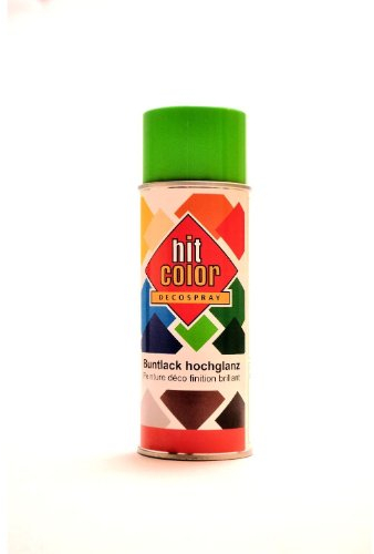BLEU GENTIANE Satiné (HIT COLOR) (Bombe peinture 400 ml) - Bombe aérosol de peinture pour utilisation tous supports.auto, moto, camping car et décoration maison