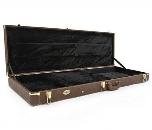 gear4music Deluxe Bass Guitar Case, Crocodile