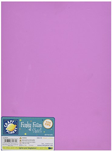 Craft Planet 9inch x 12inch Funky Foam - Lavender (Single Sheet)
