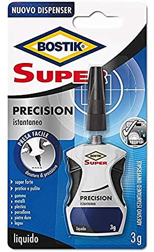 Bostik Super Precision Colla Istantanea con applicatore di precisione per piccole riparazioni Trasparente, 3gr