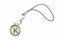 Miniblings ABC alte Schreibmaschinentaste Handyanhänger Wunsch Buchstabe weiß- Handmade Modeschmuck I Anhänger Handyschmuck Schlüsselanhänger, Buchstabe:K
