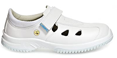 Abeba ESD-S-Schuh uni6 Sandale weiss, Mikrofaser, CE, EN ISO 20345:2011, S1, Gr. 40