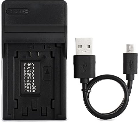NP-FH50 USB Charger for Sony DCR-DVD108 DCR-DVD610 DCR-DVD105 DCR-HC21 DCR-HC52 DCR-HC38 DCR-SR45 DCR-SR47 DCR-SX85 DCR-SX45 DCR-SX44 HDR-SR11 HDR-SR12 HDR-XR160 Camera and More