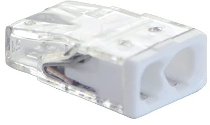 Wago Connection Clamp 2 Conductors 0.5-2.5 mm² White Pack of 100