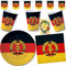 HHO Nostalgie Ostalgie DDR Party-Set 61tlg. für 20 Gäste : Becher Teller Servietten Wimpel
