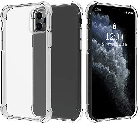 Migeec Case for iPhone 11 Pro Max Clear Protective TPU Cover with Raised Camera Protection, Shock-Absorbent Corners, Slim Fit Phone Case Transparent Design