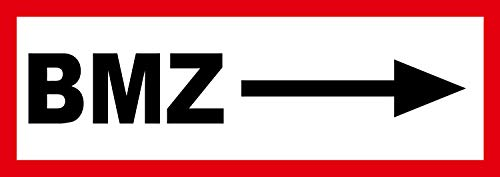 Brandmeldezentrale Aufkleber rechts | Selbstklebend Folie für Betriebe, Produktion & Kliniken | 210 x 74 mm