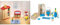 Goki 51905 - Kinderzimmer, 12-teilig, Puppenhausmöbel & 51903 - Badezimmer Puppenhausmöbel, 17-teilig