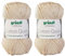 2x50 Gramm Gründl Cotton Quick 100% Baumwolle, Häkelgarn mercerisiert, gasiert, gekämmt inkl. Anleitung für ein Meerschwein (102 Beige Hell)