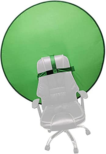 QIULAO Green Background Screen, Foldable Reflector for Chair, Green Screen Background Foldable, Portable Webcam Green Photography Backdrop, for Zoom, Gaming, Video (Size : L(142cm))
