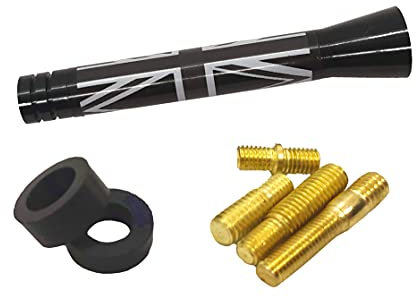 antenna per auto sportiva mini bandiera del regno unito in bianco e nero