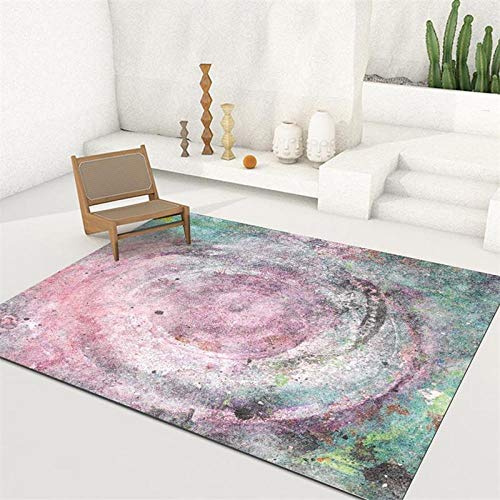 Tappeto Grande Tappeti Casa Soggiorno Antiscivolo Decorativo Tappeto Idromassaggio astratto moda rosa verde 80 x 120 cm (2'6''x4'0'')