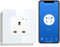 BSEED WiFi Smart Socket Single Pole Alexa Switched Socket White Indicator On/Off Switch Button 86mm Termpered Glass Panel 1 Gang 1 Way Alexa/Google/Echo Dot Embedded Wall Outlet