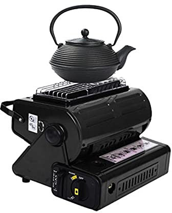 Calefactor de gas de cerámica 2 en 1, estufa de gas portátil, calefactor de gas para camping, pesca, tienda de campaña, coche, calefactor de cocina, 25 x 24 x 20 cm