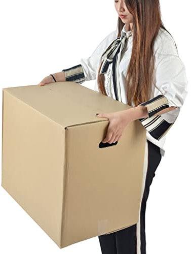 BBGS Umzugskartons 5 Schichten Wandkarton Kartons Verpacken, Umzugskartons mit Tragegriffen, Packung mit 5 (Size : 60x40x50cm)